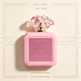 100ml 3.4oz Women Eau de Parfum, Pink Exquisite Square Bottle Oriental Floral Scent Perfume, Long-Lasting Rich Fragrance for Ladies Daily Evening Wear