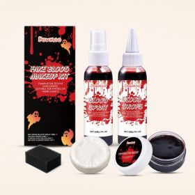 DOWMOO Halloween Fake Blood Makeup Set, 1 Set