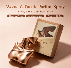 100ml Long Lasting Ladies Perfume Spray, Warm Sweet Elegant Fragrance, Unique Art Sculpture Shaped Bottle