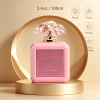 100ml 3.4oz Women Eau de Parfum, Pink Exquisite Square Bottle Oriental Floral Scent Perfume, Long-Lasting Rich Fragrance for Ladies Daily Evening Wear