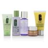 Clinique - Daily Essentials Set (Dry Combination): All About Eyes 15ml + Liquid Soap 30ml + MakeUp Remover 50ml + Clarifying Lotion 2 60ml + DDML+ 50m