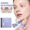 Eelhope Lavender Matte Powder, Mist Face Matte Light And Easy To Take Off Makeup Natural Long-Lasting Setting Powder