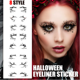 Halloween Eyeliner Patch, Scary Fashion Party Makeup Kit Bat Spider Decorative Eyeliner Eyeshadow Patch (Option: 3pcs)