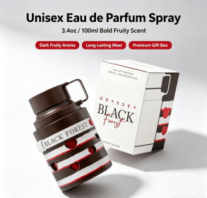 Unisex Gourmand Eau de Parfum Spray 100ml, Warm Coffee Sweet Scent Fragrance, Unique Can Shaped Perfume Bottle, Long Lasting Daily Fragrance (style: Water bottle - Black Forest)