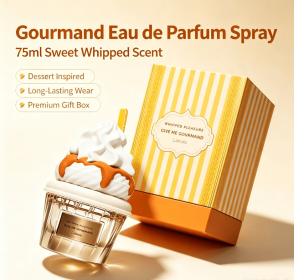 Sweet Berry Gourmand Women Perfume 75ml EDP Spray Dessert Inspired Scent Cute Decorative Bottle Ideal for Daily Party Occasions Gift for Her (style: Rafah Ice Cream - Cream)