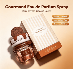 Sweet Berry Gourmand Women Perfume 75ml EDP Spray Dessert Inspired Scent Cute Decorative Bottle Ideal for Daily Party Occasions Gift for Her (style: Rafah Ice Cream - Cookies)