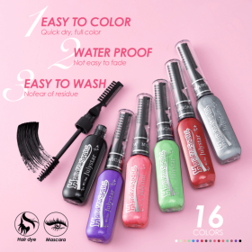 15-color hair dye brush set disposable double-head hair dye color picking eyelashes cos party stage makeup hair dye comb hair dye comb washable wax (PSJ101-002N: PSJ101-002-12)